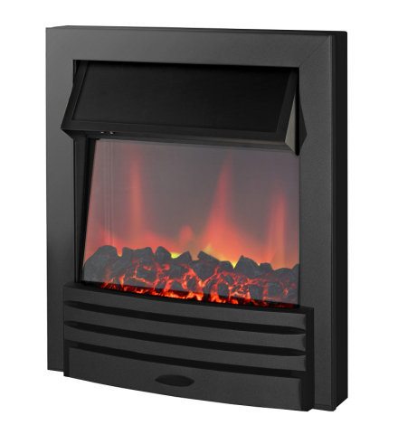 Adam Eclipse Black Electric Inset Fire With LED Flame Effect