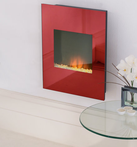 Adam Alexis Red Wall Hanging Electric Fire